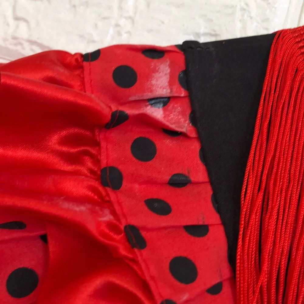 Red polka dot‎ fringe Halloween Costume